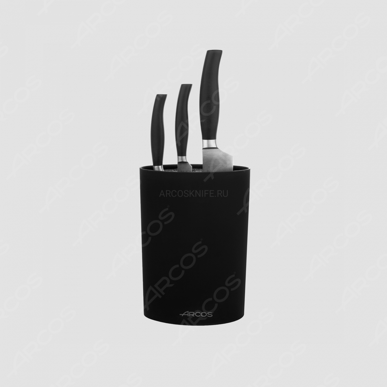 Набор из 3-х ножей с черной подставкой, серия Clara, ARCOS, Испания
