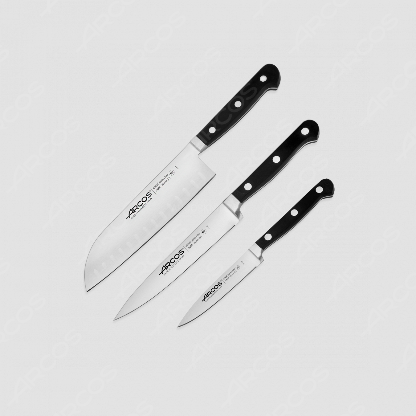 Набор из 3-х кухонных ножей «поварская тройка», серия Clasica, ARCOS, Испания